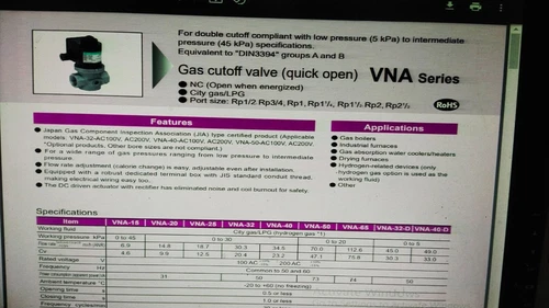 CKD VNR-40 NO Solenoid Gas relief Valve 1.5 Inch 100VAC Transmitter Controller - Image 2