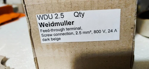 Weidmuller WDU 2.5 Feed through terminal Screw connection 2.5 mm² 800V 24A Beige - Image 4