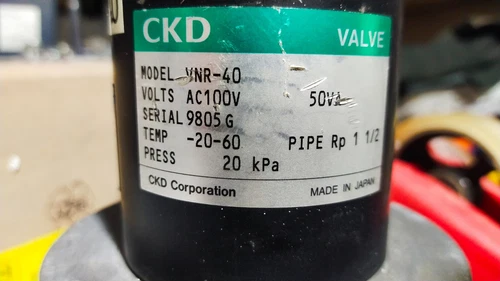 CKD VNR-40 NO Solenoid Gas relief Valve 1.5 Inch 100VAC Transmitter Controller - Image 5