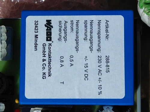 Wago 288-815 Stabilized Power Supply 230 VAC ±15 VDC .5A Transducer Transmitter - Image 6