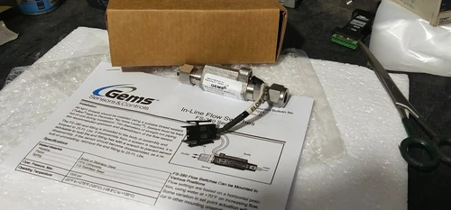 GEMS FS-380 184948 Flow Switch SS 0.50GPM 3/8”NPT 1500PSI Transmitter Controller