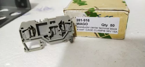 Wago 281-916 Terminal Block 15A 380V 4 mm² Cage Clamp Transducer Transmitter