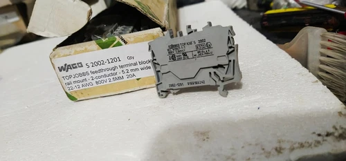 Wago S 2002 1201 Feedthroug Terminal Block 20A 800V 2. 5mm² Transducer Rail
