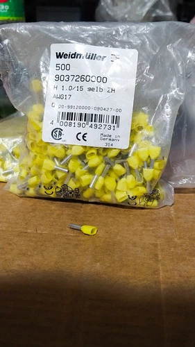 Weidmüller 9037260000 2 Wire End Ferrule 1 mm² Terminal Connector Transduce PLC