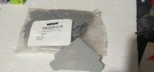 Wago 280-320 Connector End Plate 1mm For DIN Rail Terminal Blocks Gray - Image 2