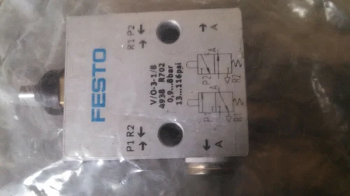 NEW FESTO POPPET VALVE V/O-3-1/8 MECHANICALLY ACTUATED TRANSDUCER METER