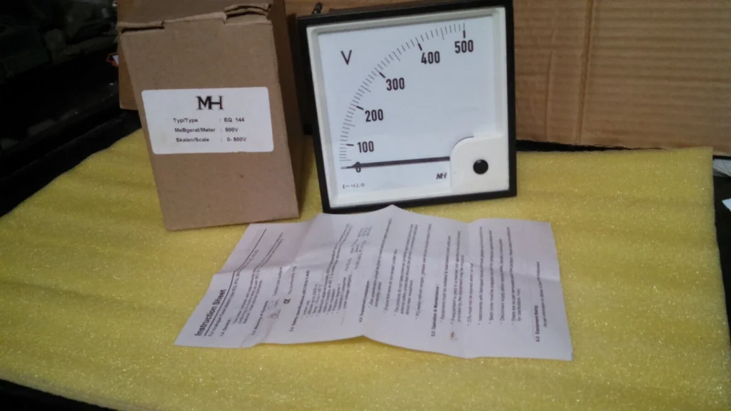 MH Analog 0-500 Volt EQ144 Meter 144x144 mm Transducer Transmitter