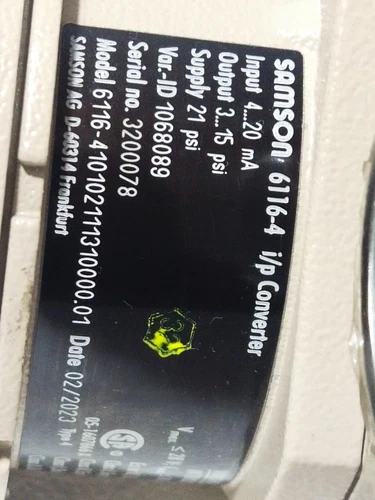 Samson 6116-4 I/P Converter 4-20mA 3-15Psi Transducer Controller Transmitter - Image 13