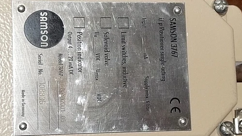 Samson 3767 I/P Positioner Single Acting Valve 4-20mA Controller Transmitter PLC - Image 16