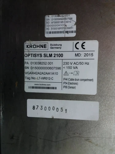 KROHNE-Optisys SLM 2100, Optical Sludge Level Measuring Transmitter Controller - Image 3