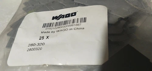 Wago 280-320 Connector End Plate 1mm For DIN Rail Terminal Blocks Gray - Image 3