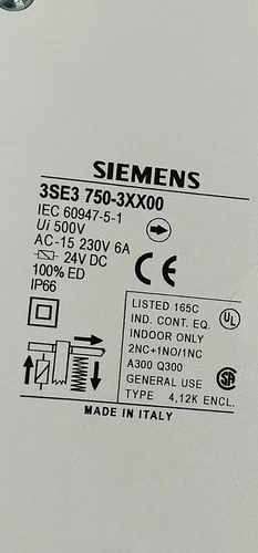 Siemens 3SE3 750 Safety Position Switch 24V Lock Actuator Controller Transducer - Image 6