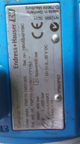 Eedress+ Hauser PMP75 Hart 4-20mA 4-400Bar Pressure Transmitter Transducer Meter - Image 6