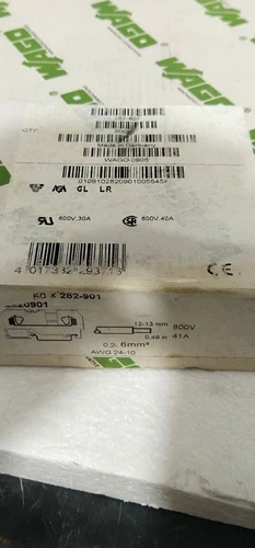 Wago terminal block 50X 282-901 41A 800V 6mm DinRail Transducer Controller NEW - Image 7