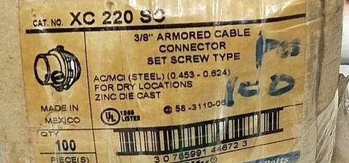 Steel City XC 220 SC 3/8" Armored Cable Connector Controller Transducer Meter - Image 7