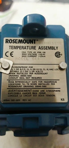 Rosemount 644HA Hart 4-20mA Temperature Transmitter transducer 2 sensor T Well - Image 8