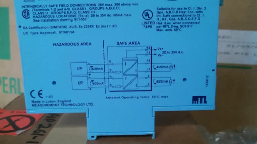 MTL 5049 Isolating Interface Driver Unit I/P Transducer 4-20mA Transmitter