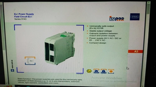 Stahl 9143 Power Supply 24V Board PLC Transmitter