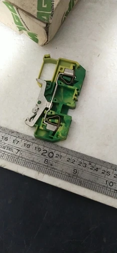Wago 282-107 Ground Terminal Block 6 mm² 2 Conductor Din rail Cage Clamp Green