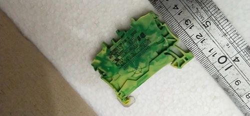 Wago 2002-1207 Ground Terminal Block 2.5mm² 2 Conductor DinRail Cage Clamp Green