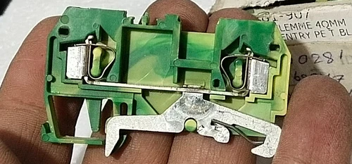 Wago 281-907 Ground Terminal Block 4 mm² 2 Conductor Din rail Cage Clamp Green
