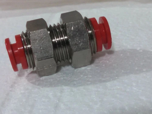 SMC Bulkhead Union 1/4 Inch KQE07 Pneumatic Fitting Transmitter Transducer