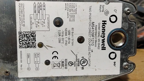 Honeywell MS4109 Actuator 9Nm 120VAC 2 Position spring return Transmitter
