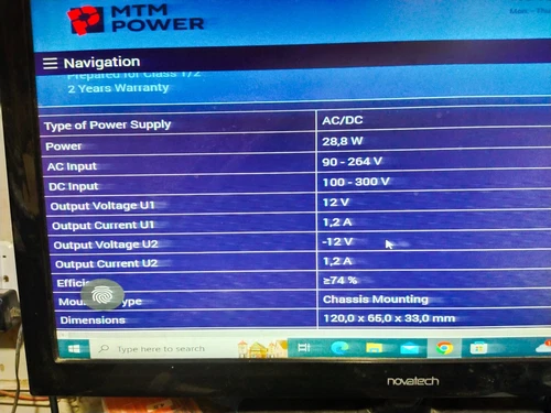 MTM Power PCMA30 D12 Power Supply 264VAC 12VDC Controller Transmitter Transducer