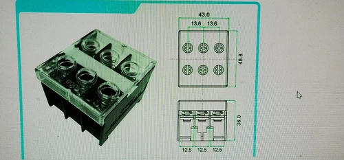 M.I.E IN30BK-C Rail 50A 600V 3Pole 8mm² Screw Clamp Terminal Block