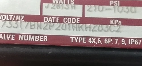 Parker 73317BN2PZ Solenoid Valve 3 Way 1/4 In 24VDC 10 Bar Controller Transducer